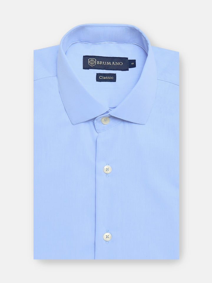 Brumano Ready To Wear Shirts Men 1 Piece Cotton Sky Blue Classic Formal Shirt 0-31-025-4515 - Summer Collection
