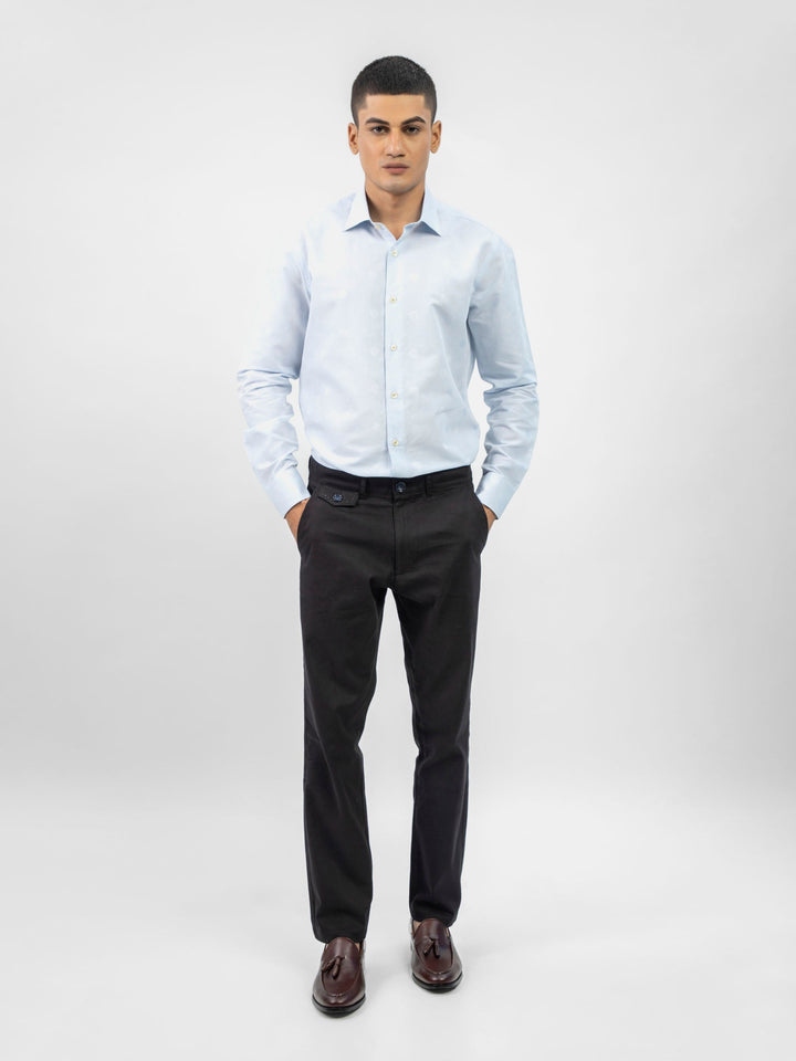 Brumano Ready To Wear Shirts Men 1 Piece Cotton Sky Blue Cotton/Linen Polka Dot Patterned Shirt 0-32-024-1567 - Summer Collection