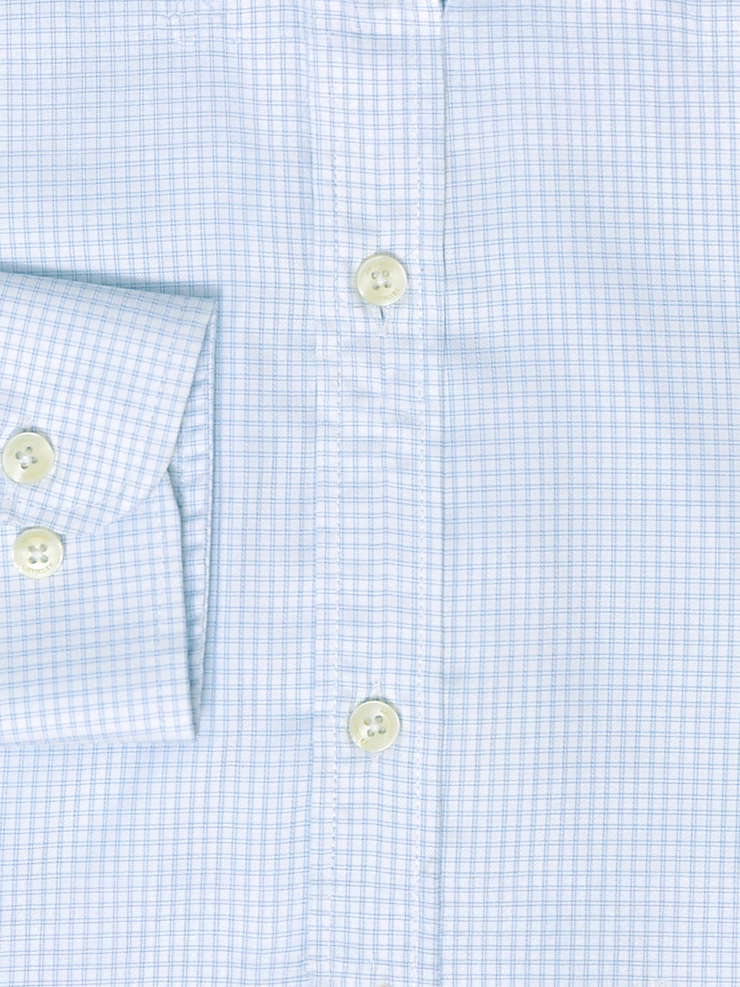 Brumano Mens RTW Solids Cotton Shirt Sky Blue Gingham Down Button Casual Collection