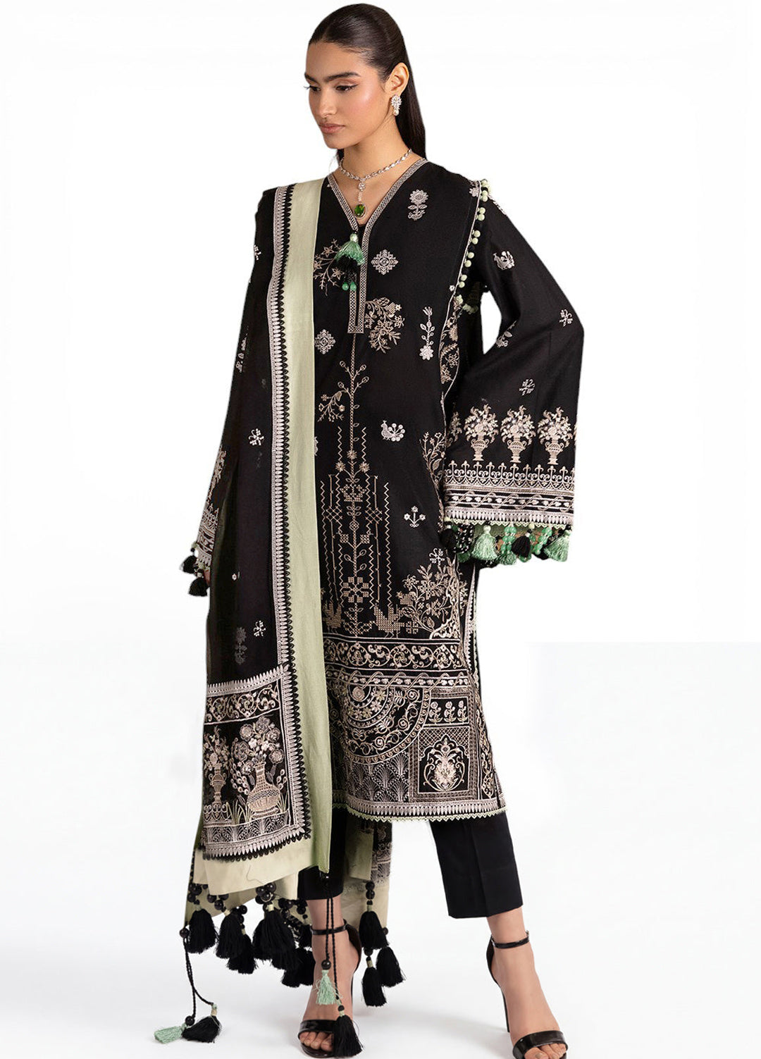 Slow Bloom by Gul Ahmed Unstitched Embroidered Lawn 3 Piece Suit GA26USB PM-62005 - Summer Collection