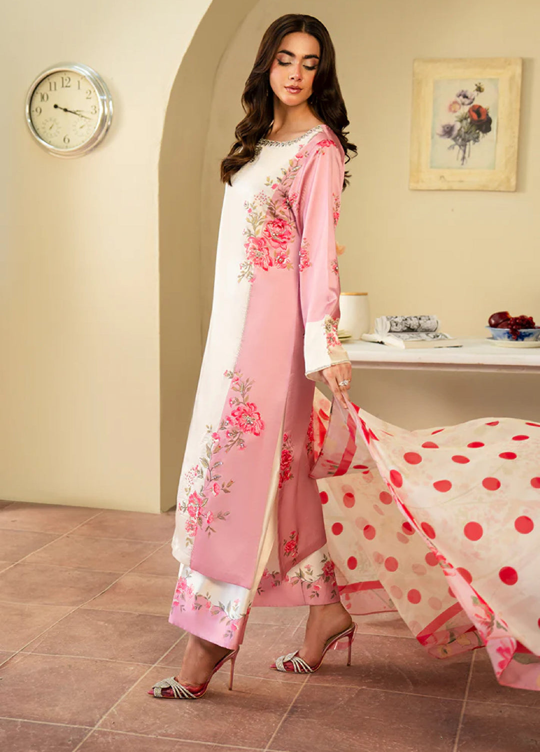 Celeste by Imrozia Pret Hand work Shamooz Silk 3 Piece SP-107 Solara