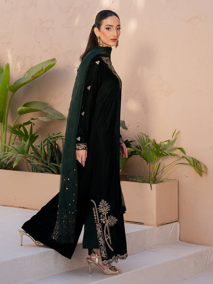 Le Tresor by Izel Pret Embroidered Velvet 3 Piece Suit Solene - Festive Collection