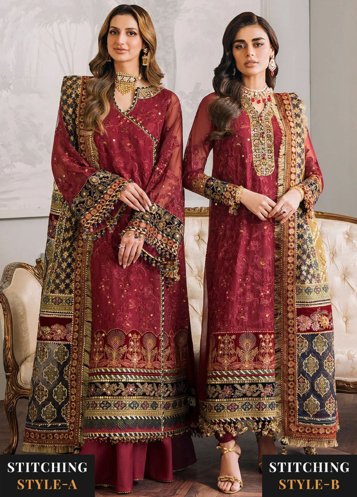 Chantelle by Baroque Unstitched Embroidered Chiffon 3 Piece Suit BQ26UCF CH12-D07 - Festive Collection