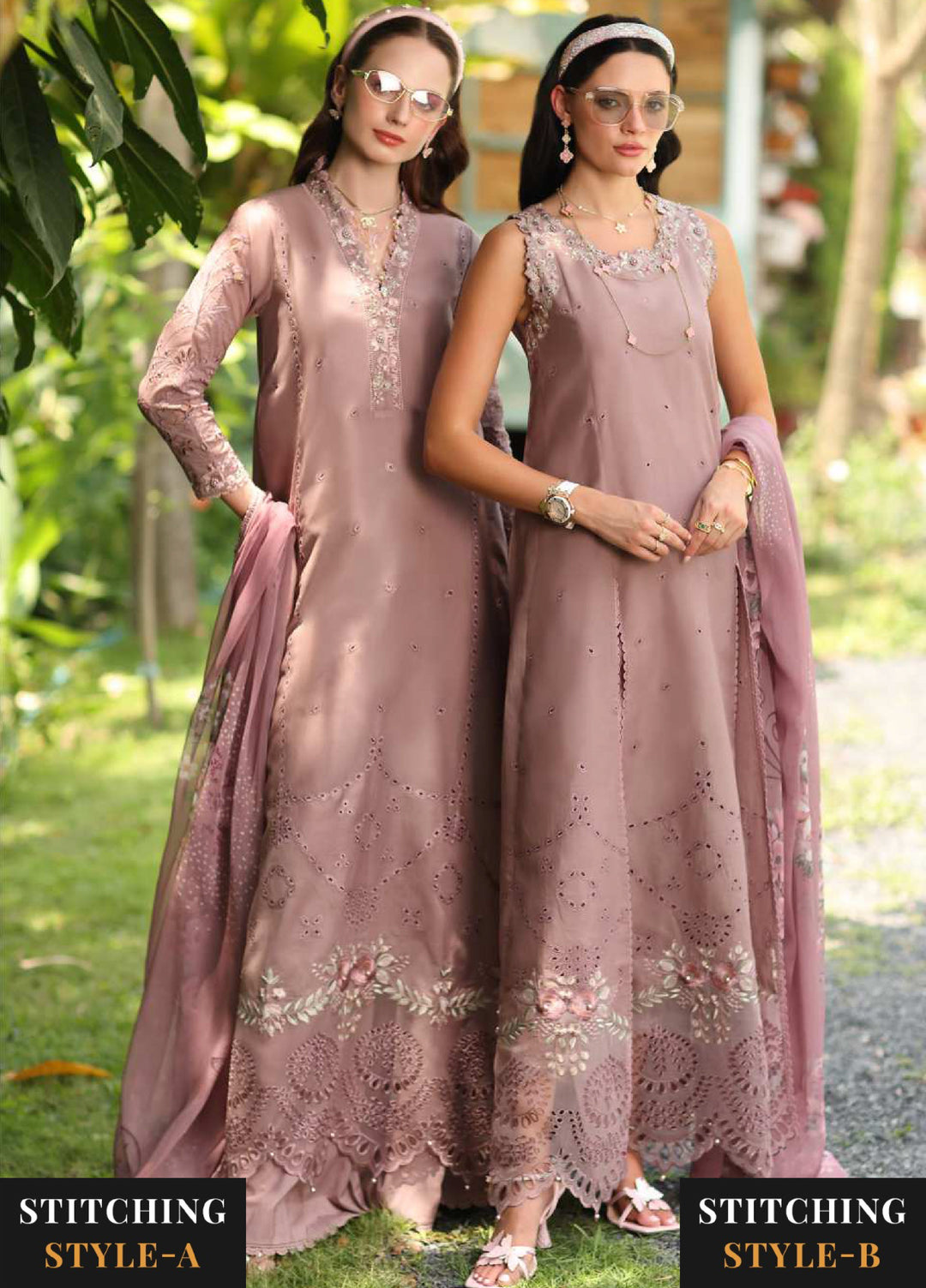 Noor Luxe by Saadia Asad Unstitched Embroidered Lawn 3 Piece Suit SA26ULNE D3 - Eid Collection