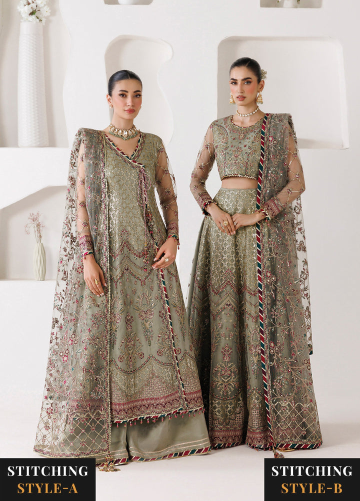 La Ruhe By Alizeh Fashion Unstitched Embroidered Net 3 Piece Suit AF26URW AF-CH-2268-GRACE - Wedding Collection