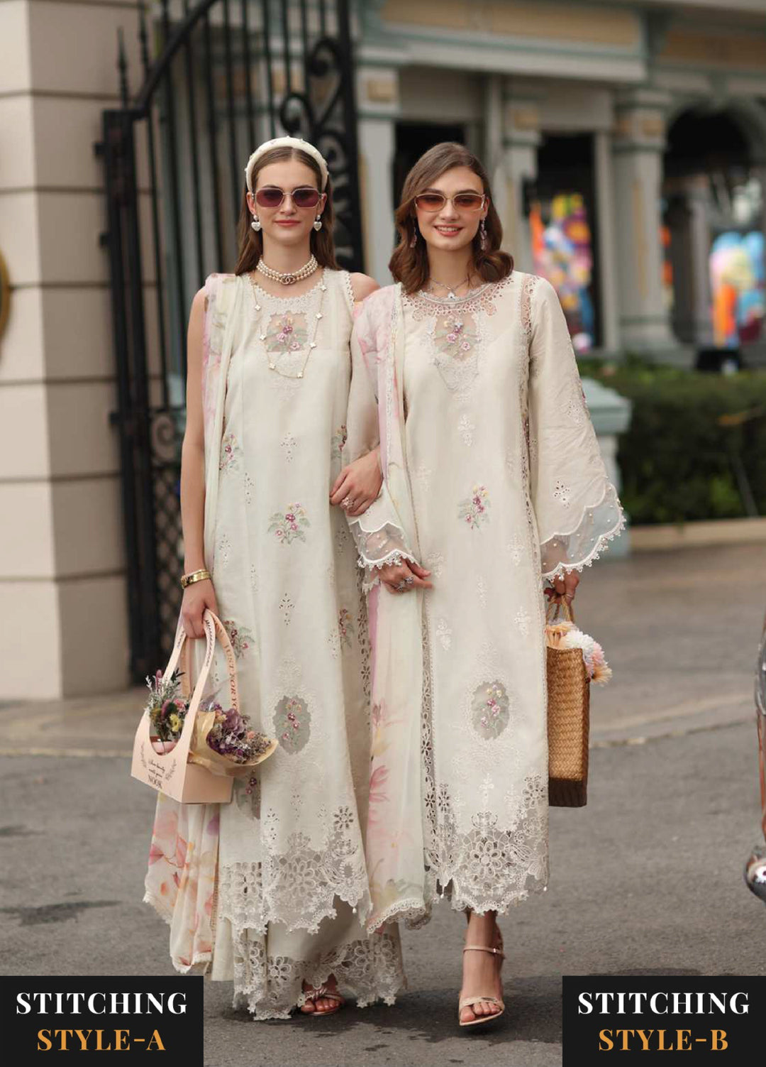 Noor Luxe by Saadia Asad Unstitched Chikankari Embroidered Lawn 3 Piece Suit SA26UNL D-2 IVRESSSSA - Summer Collection