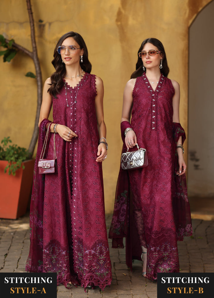 Noor by Saadia Asad Unstitched Embroidered Laserkari Lawn 3 Piece Suit SA26ULNL D4 - Lawn Collection