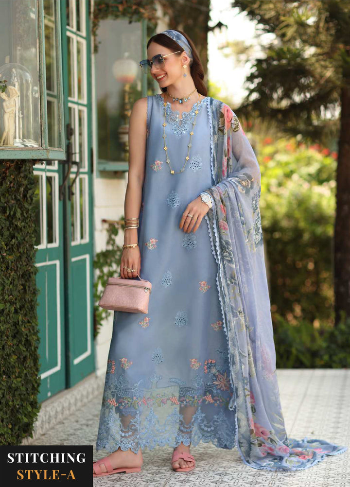 Noor Luxe by Saadia Asad Unstitched Embroidered Lawn 3 Piece Suit SA26ULNE D1 - Eid Collection
