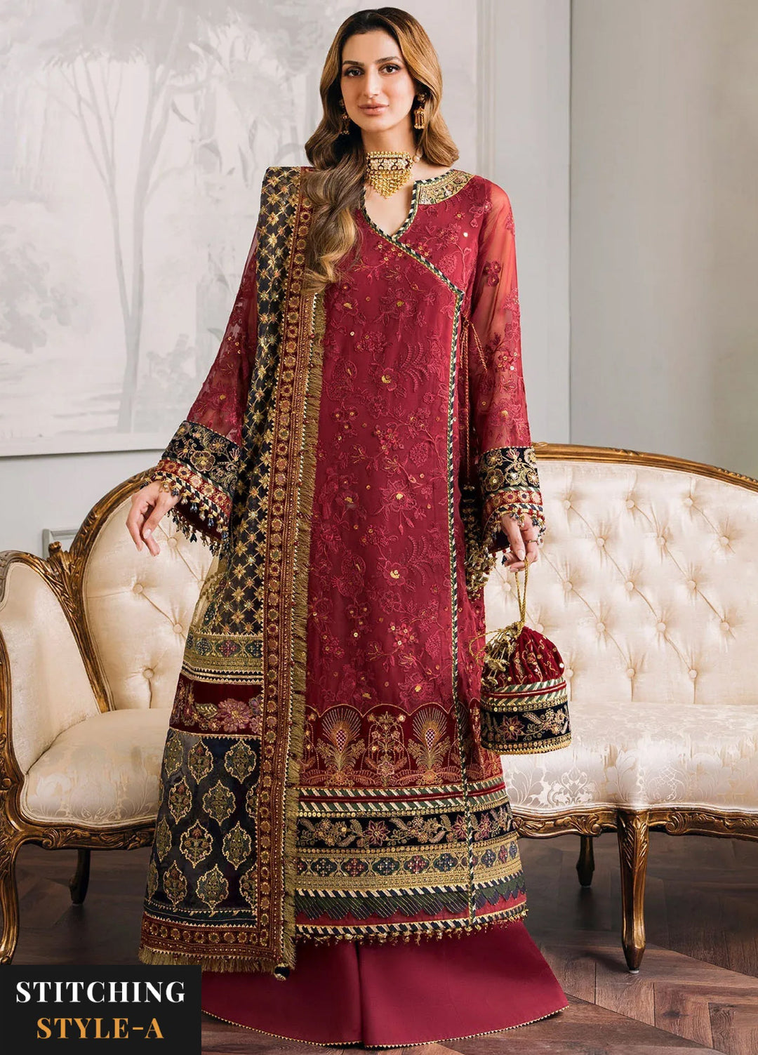 Chantelle by Baroque Unstitched Embroidered Chiffon 3 Piece Suit BQ26UCF CH12-D07 - Festive Collection