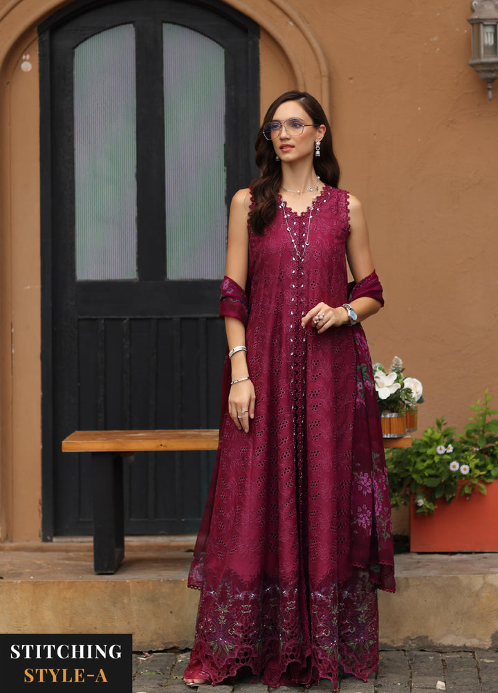 Noor by Saadia Asad Unstitched Embroidered Laserkari Lawn 3 Piece Suit SA26ULNL D4 - Lawn Collection