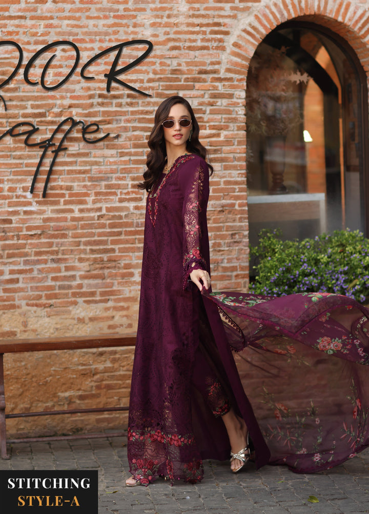 Noor by Saadia Asad Unstitched Embroidered Laserkari Lawn 3 Piece Suit SA26ULNL D10 - Lawn Collection