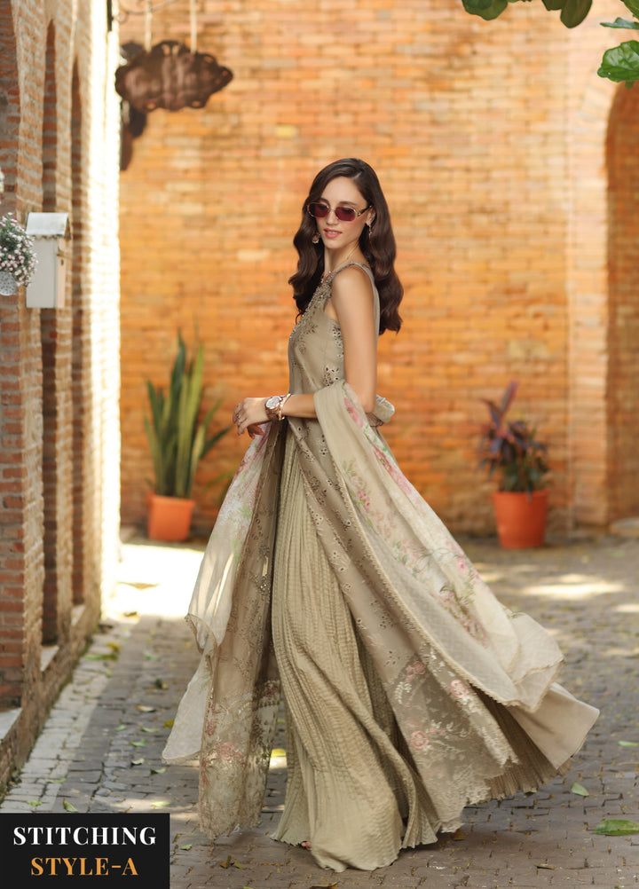 Noor by Saadia Asad Unstitched Embroidered Laserkari Lawn 3 Piece Suit SA26ULNL D7 - Lawn Collection