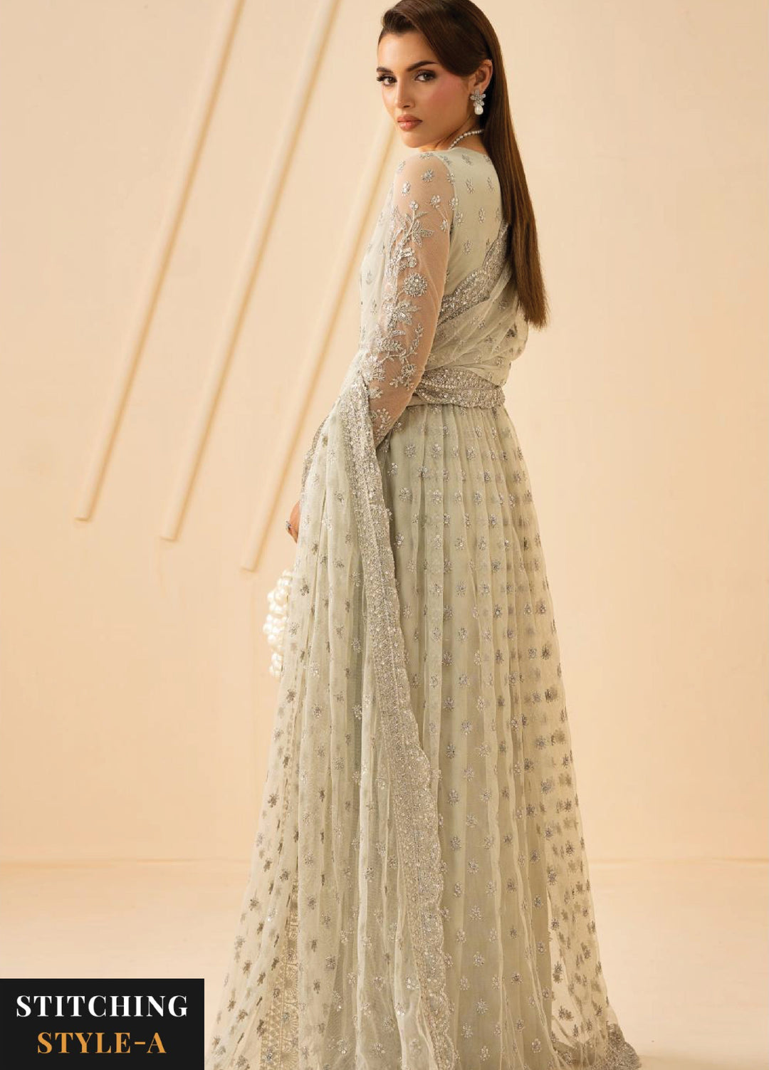 Riwayat by Zarif Unstitched Embroidered Net 4 Piece Suit ZR26URN Atash ZRF-RC-01 - Festive Collection