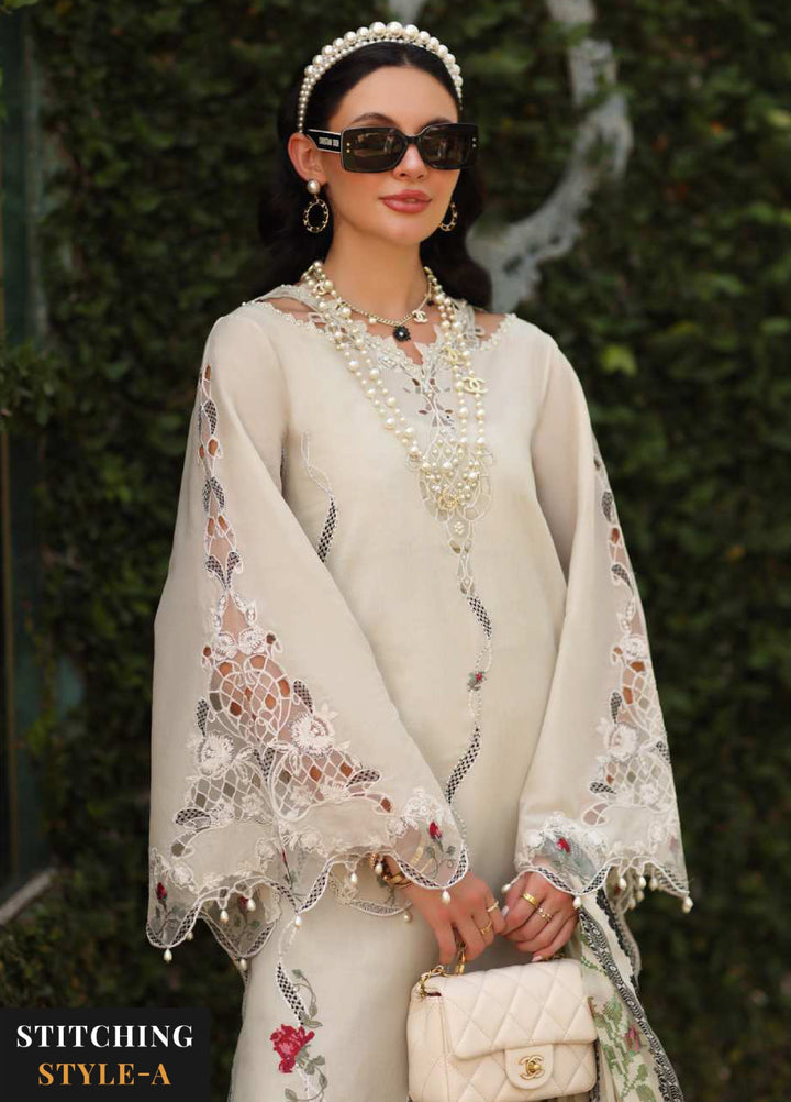 Noor Luxe by Saadia Asad Unstitched Embroidered Lawn 3 Piece Suit SA26ULNE D7 - Eid Collection