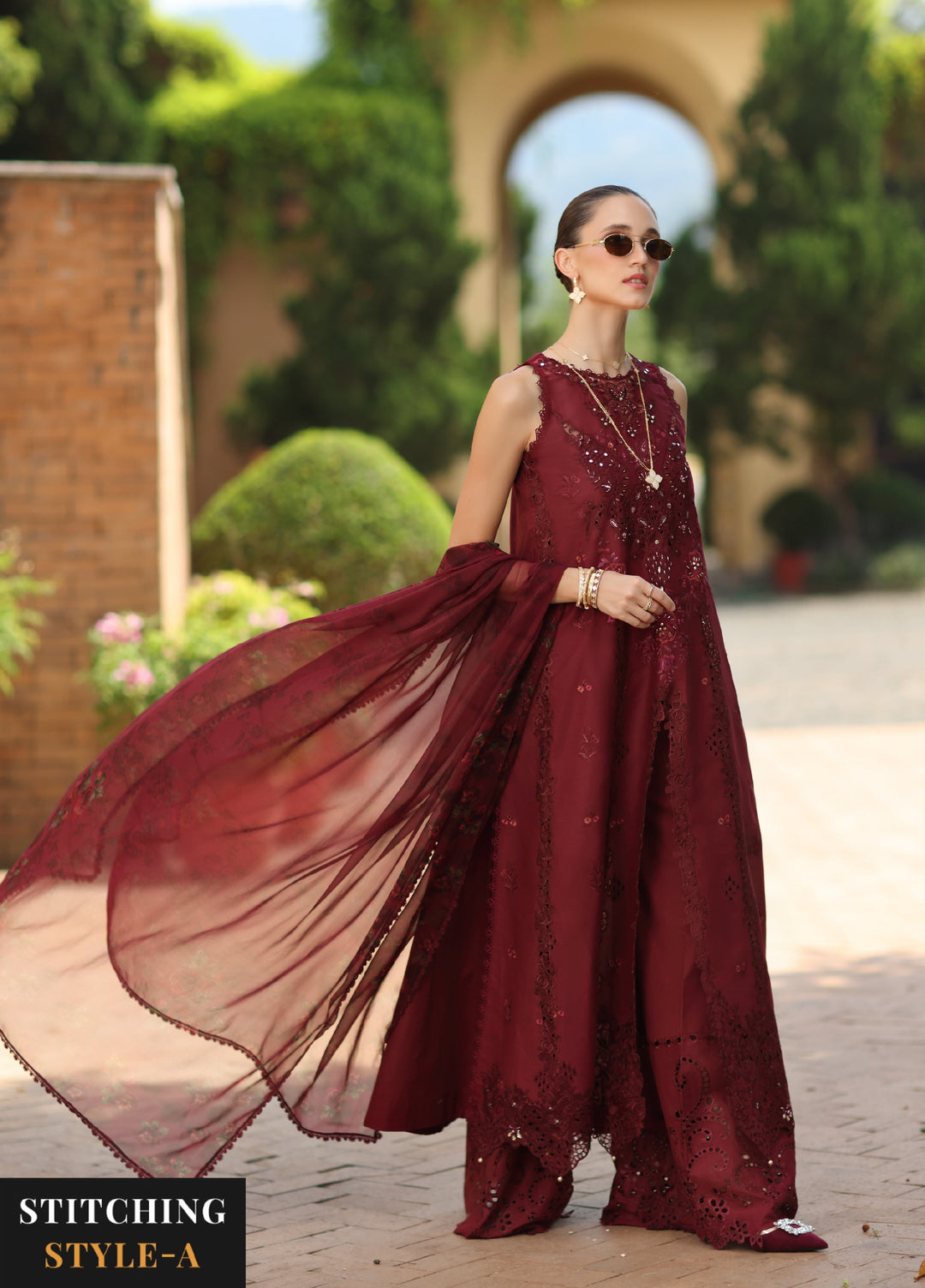 Noor by Saadia Asad Unstitched Embroidered Laserkari Lawn 3 Piece Suit SA26ULNL D12 - Lawn Collection