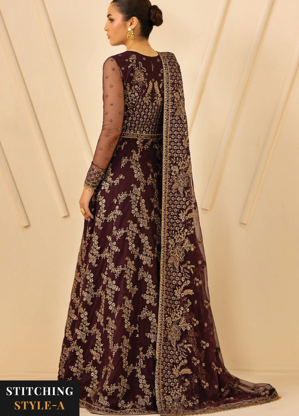 Riwayat by Zarif Unstitched Embroidered Net 4 Piece Suit ZR26URN ZRF-RC-07 BAZM - Festive Collection