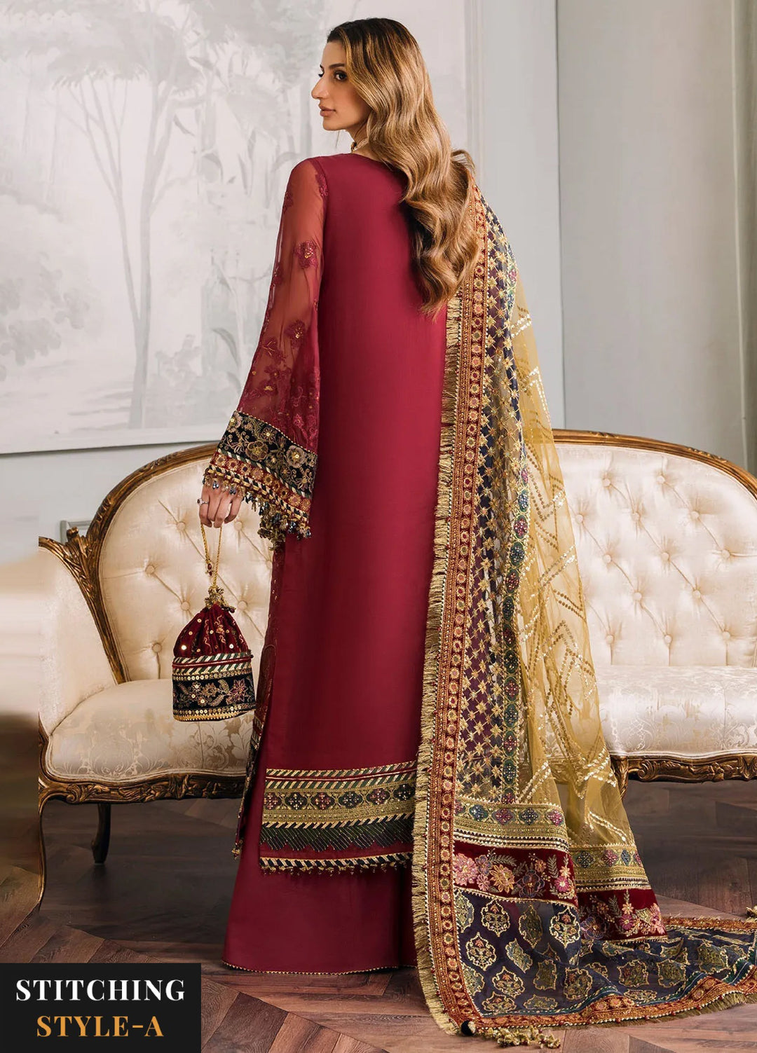 Chantelle by Baroque Unstitched Embroidered Chiffon 3 Piece Suit BQ26UCF CH12-D07 - Festive Collection