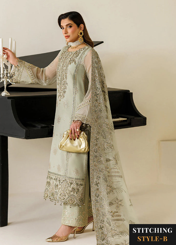Aymal by Alizeh Fashion Handcrafted Unstitched Embroidered Chiffon 3 Pcs Suit AF26UAC 04-JAVI - Festive Collection