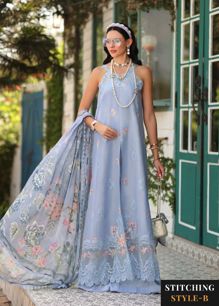 Noor Luxe by Saadia Asad Unstitched Embroidered Lawn 3 Piece Suit SA26ULNE D1 - Eid Collection