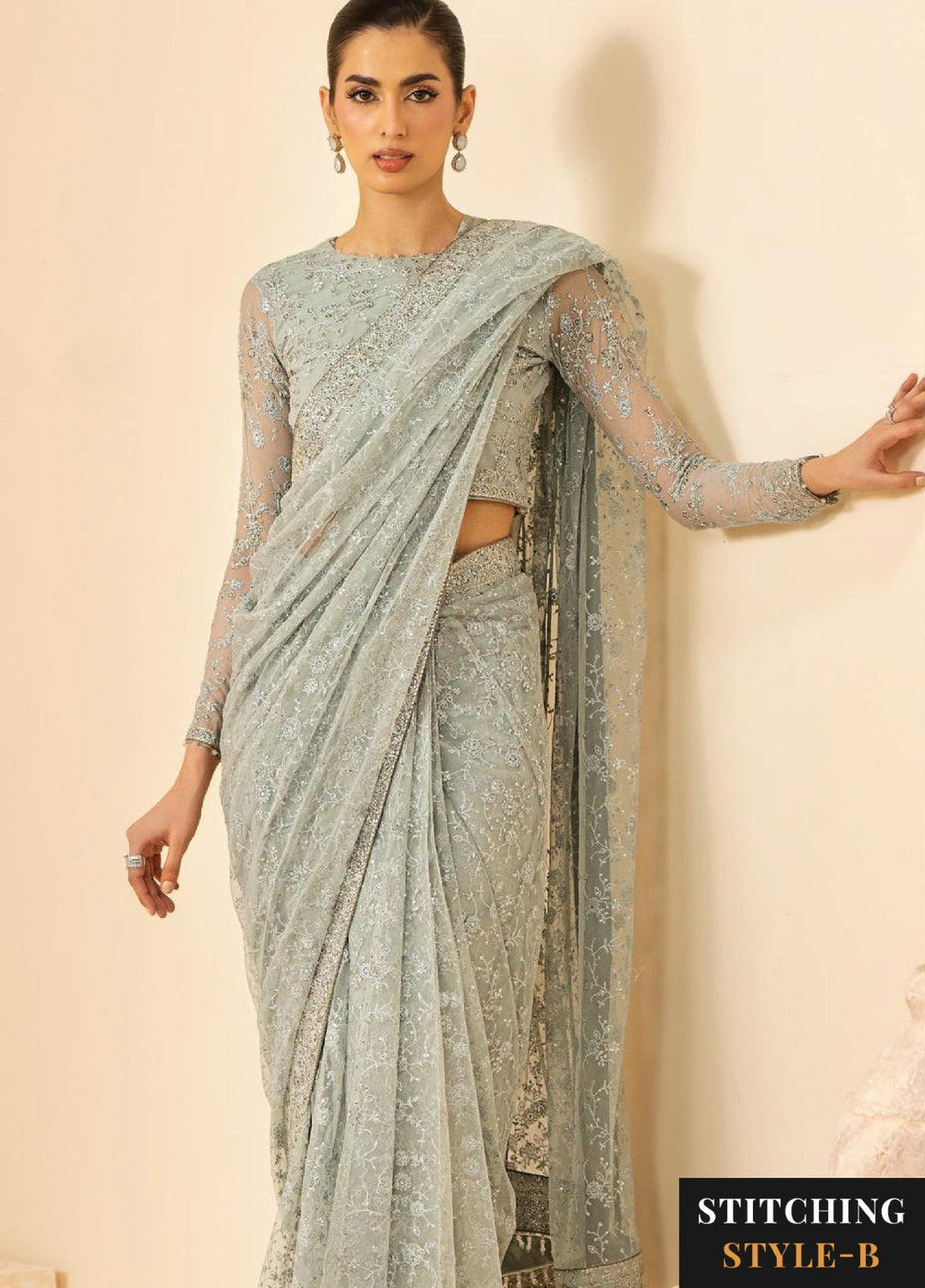 Riwayat by Zarif Unstitched Embroidered Net 3 Piece Suit ZR26URN ZRF-RC-06 MINTARA - Festive Collection
