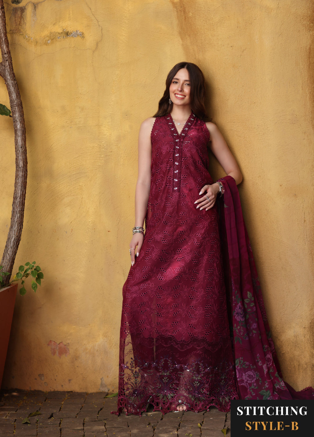 Noor by Saadia Asad Unstitched Embroidered Laserkari Lawn 3 Piece Suit SA26ULNL D4 - Lawn Collection