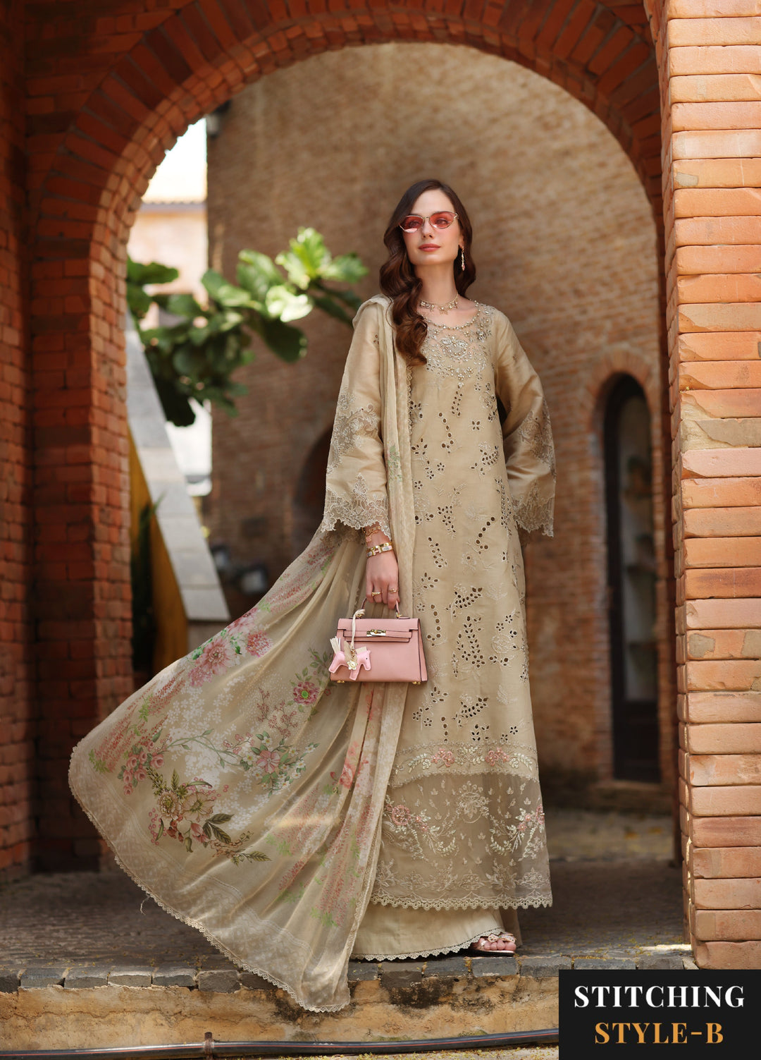 Noor by Saadia Asad Unstitched Embroidered Laserkari Lawn 3 Piece Suit SA26ULNL D7 - Lawn Collection