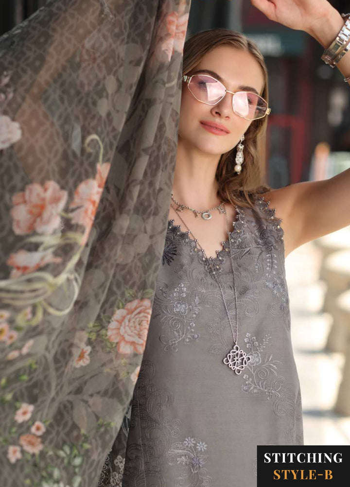 Noor Luxe by Saadia Asad Unstitched Chikankari Embroidered Lawn 3 Piece Suit SA26UNL D-9 SYLUNE - Summer Collection