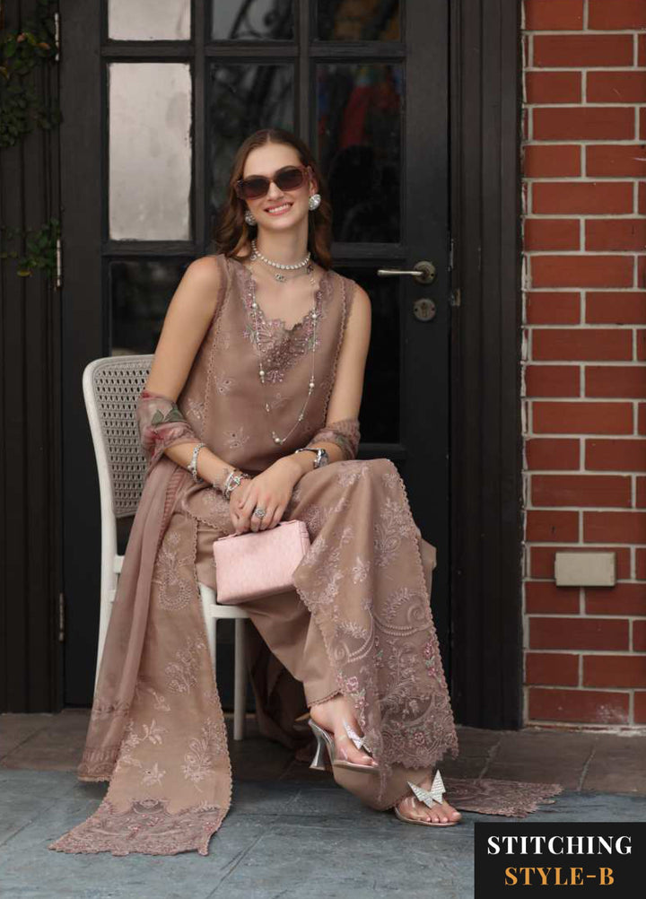Noor Luxe by Saadia Asad Unstitched Chikankari Embroidered Lawn 3 Piece Suit SA26UNL D-12 MOIRELLE - Summer Collection