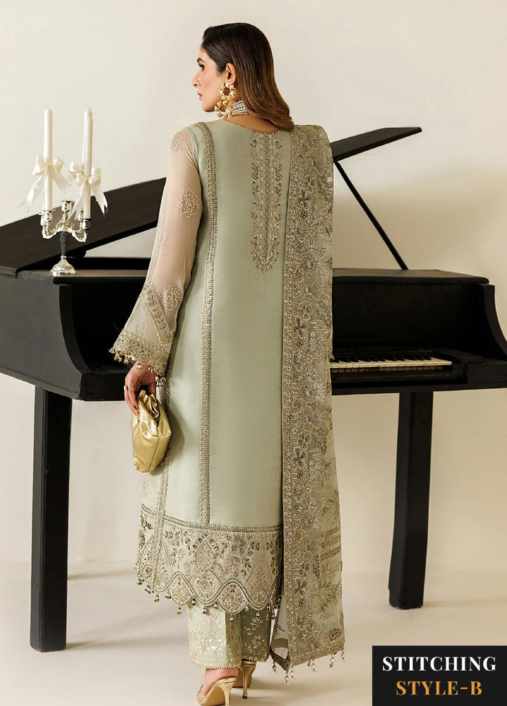 Aymal by Alizeh Fashion Handcrafted Unstitched Embroidered Chiffon 3 Pcs Suit AF26UAC 04-JAVI - Festive Collection