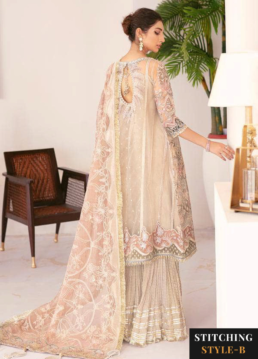 Chantelle by Baroque Unstitched Embroidered Chiffon 3 Piece Suit BQ26UCF 06-Fall Light - Festive Collection