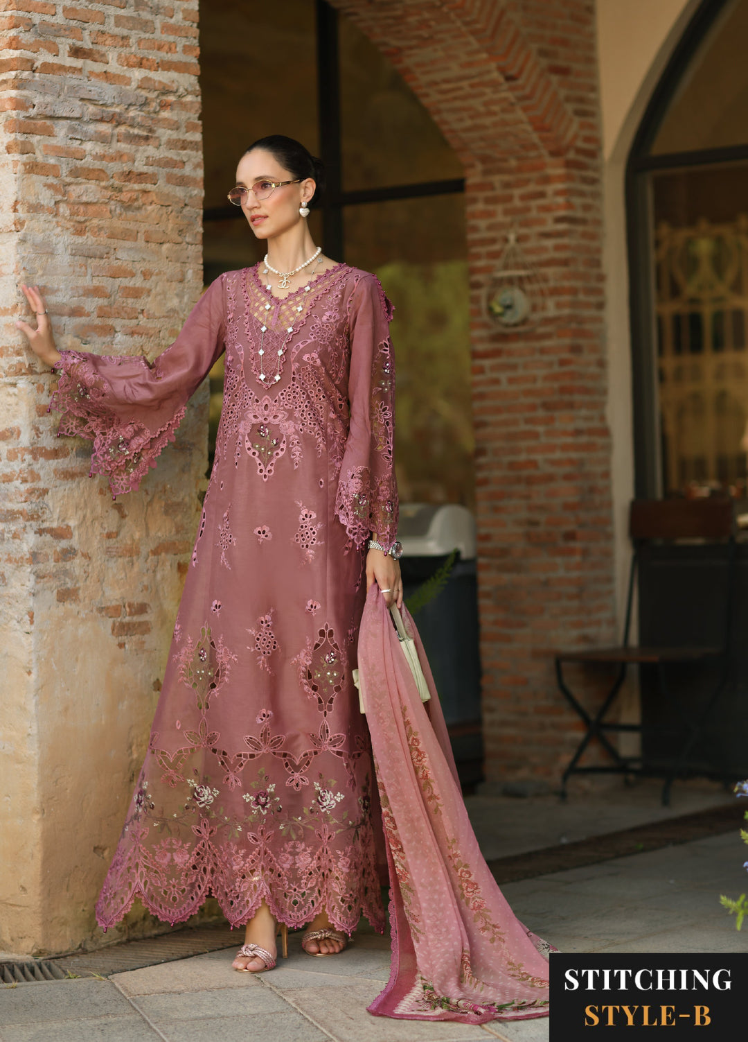 Noor by Saadia Asad Unstitched Embroidered Laserkari Lawn 3 Piece Suit SA26ULNL D1 - Lawn Collection