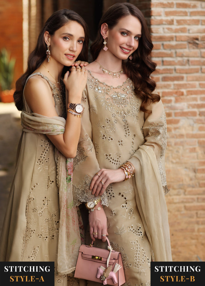 Noor by Saadia Asad Unstitched Embroidered Laserkari Lawn 3 Piece Suit SA26ULNL D7 - Lawn Collection