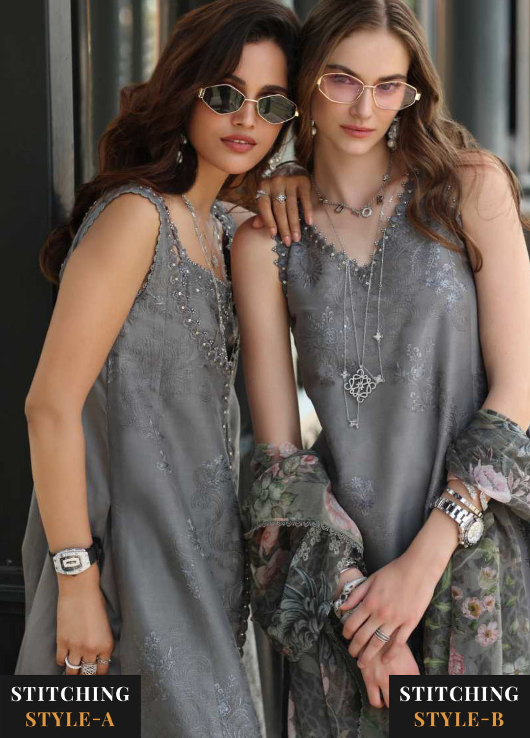 Noor Luxe by Saadia Asad Unstitched Chikankari Embroidered Lawn 3 Piece Suit SA26UNL D-9 SYLUNE - Summer Collection