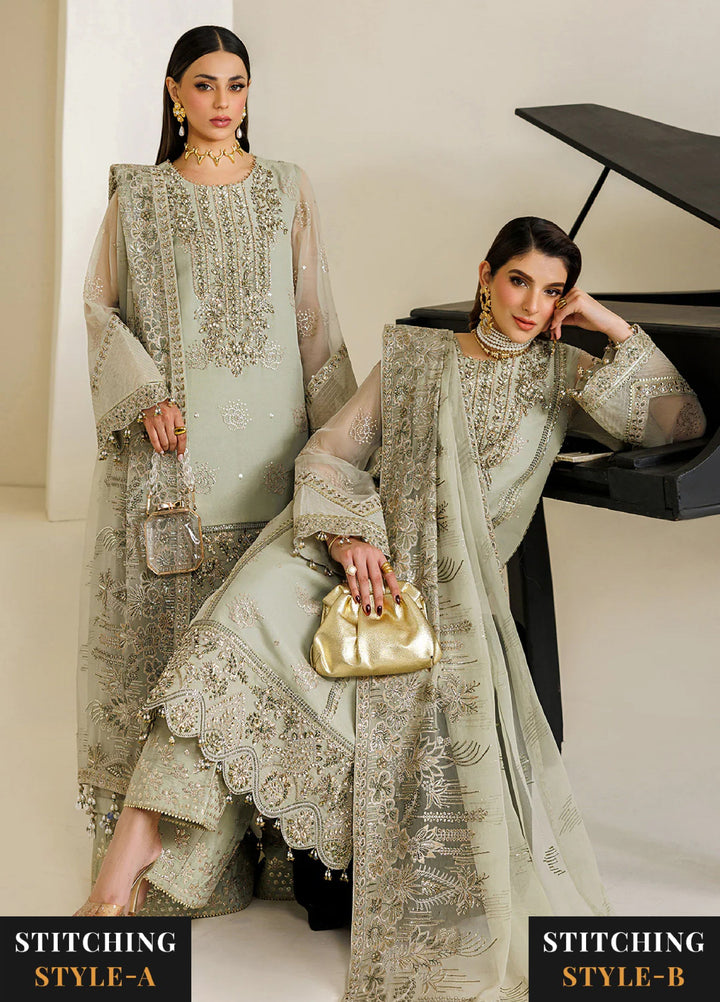 Aymal by Alizeh Fashion Handcrafted Unstitched Embroidered Chiffon 3 Pcs Suit AF26UAC 04-JAVI - Festive Collection