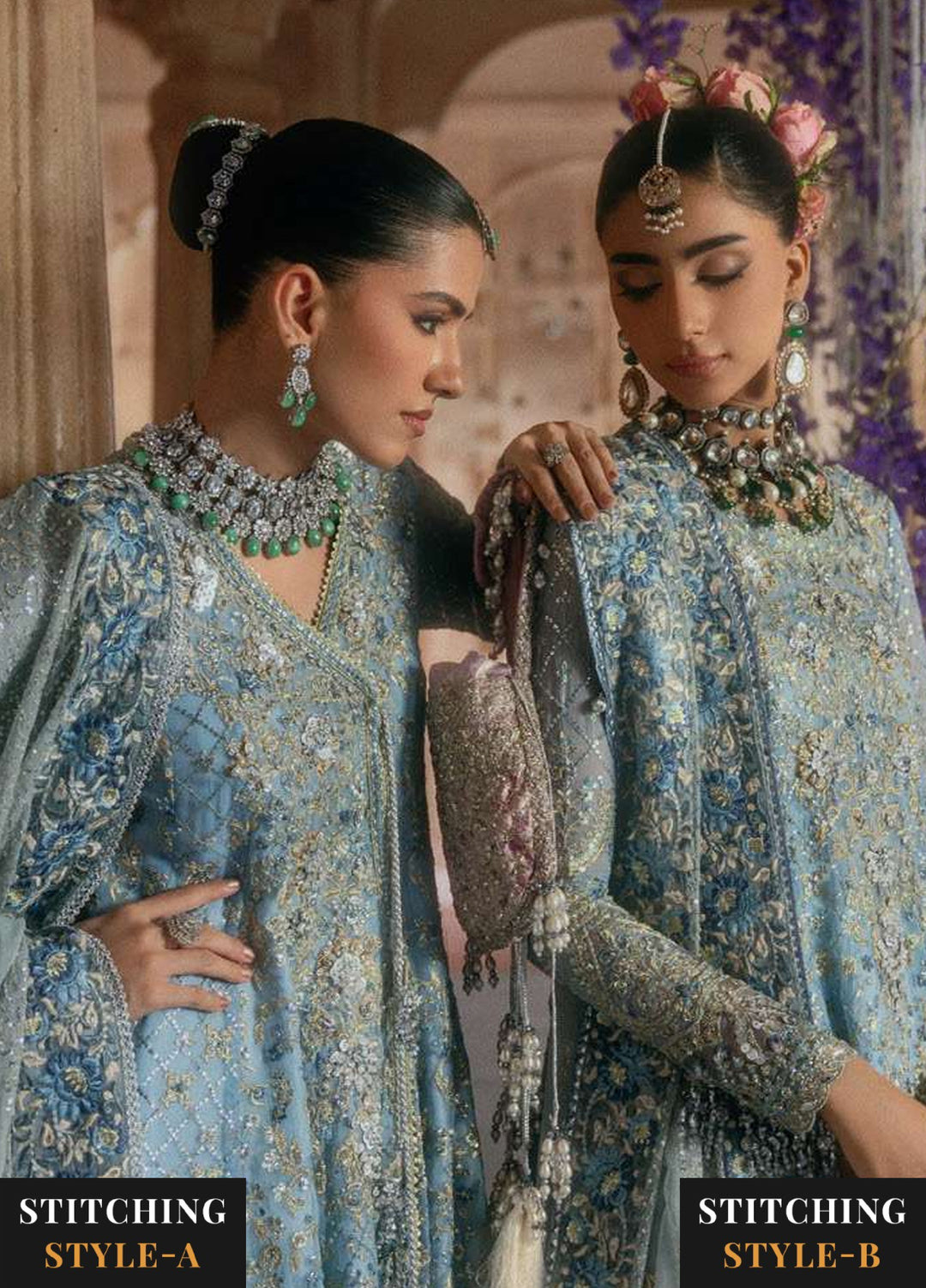 Aik Atelier Unstitched Embroidered Chiffon 3 Piece Suit AIK26UAAW B2608 - Wedding Collection