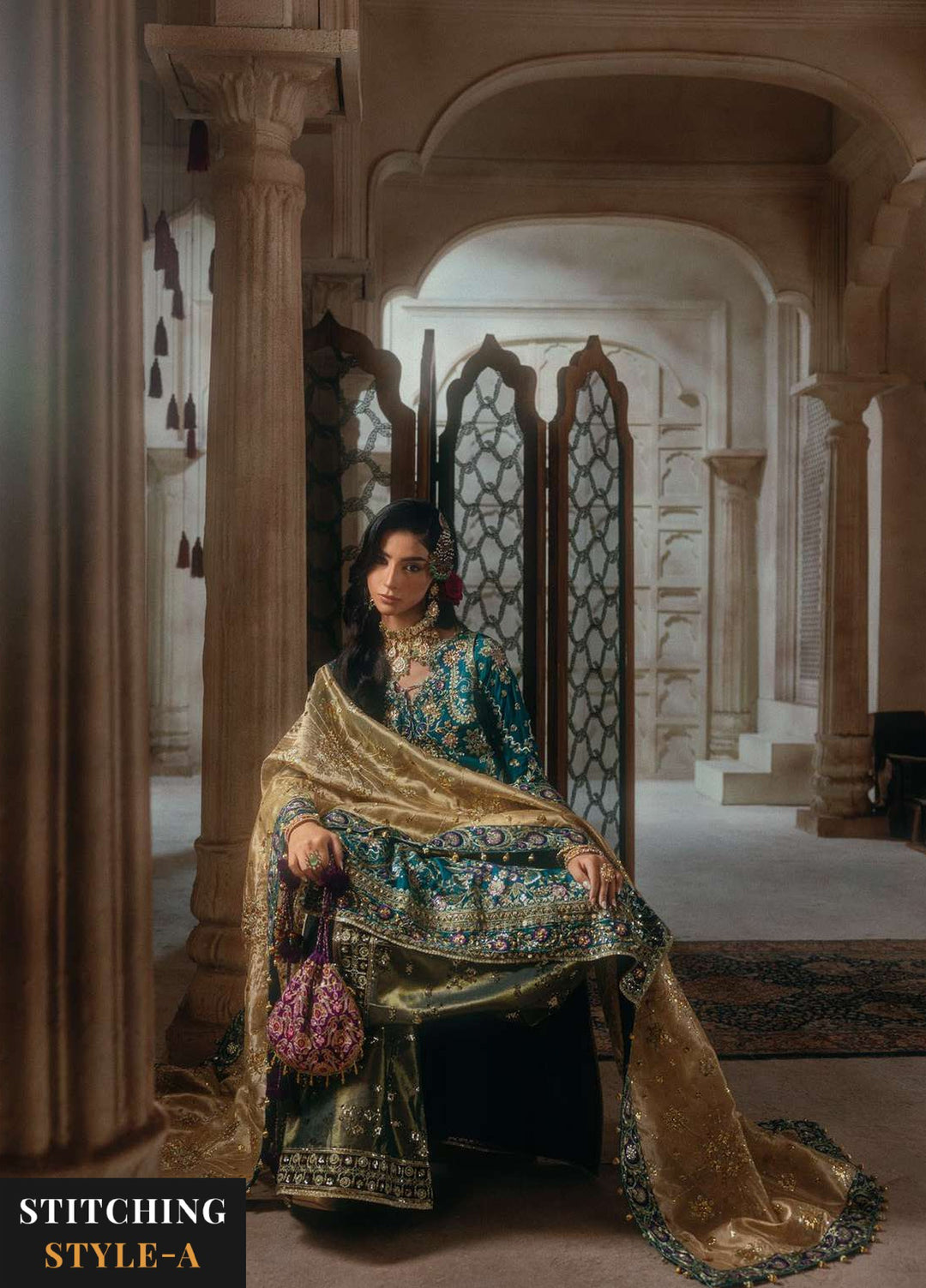 Aik Atelier Unstitched Embroidered Medium Silk 3 Piece Suit AIK26UAAW B2607 - Wedding Collection