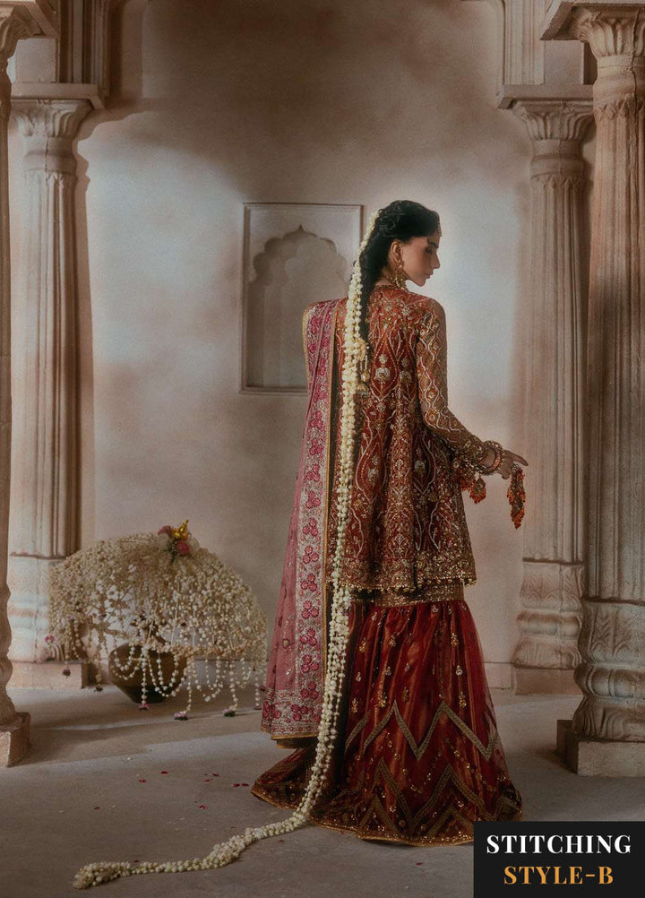 Aik Atelier Unstitched Embroidered Organza 3 Piece Suit AIK26UAAW B2603 - Wedding Collection