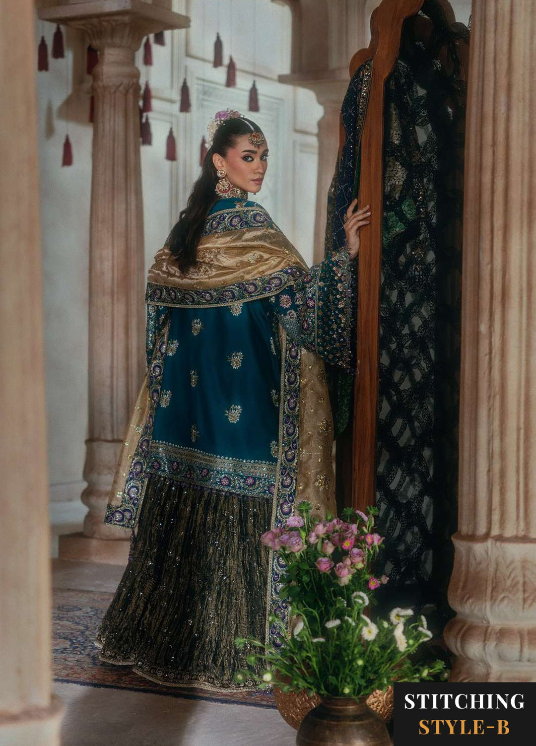 Aik Atelier Unstitched Embroidered Medium Silk 3 Piece Suit AIK26UAAW B2607 - Wedding Collection