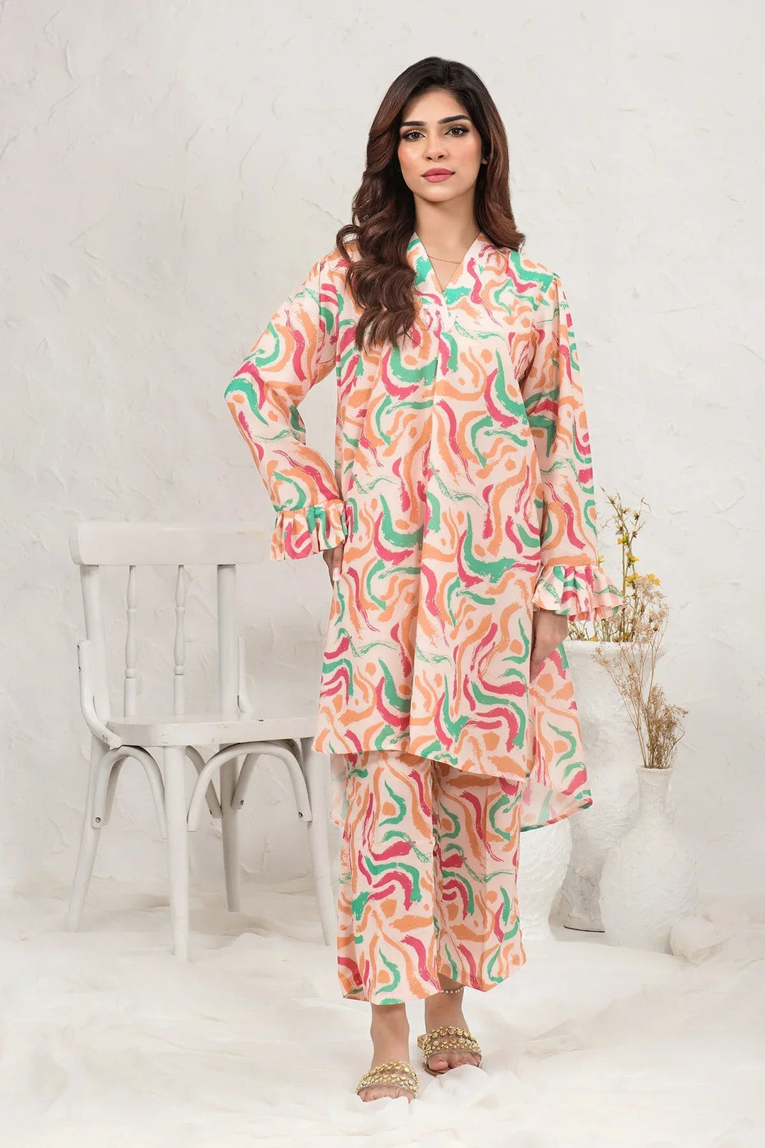 Ochre RTW Printed Girls 2 Piece Lawn  SOLP-15 - Summer Collection