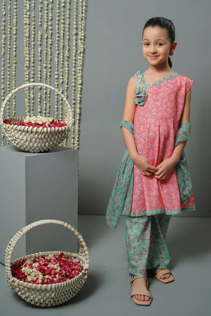 Ochre RTW Printed Girls 3 Piece Lawn  INDP-09 - Summer Collection
