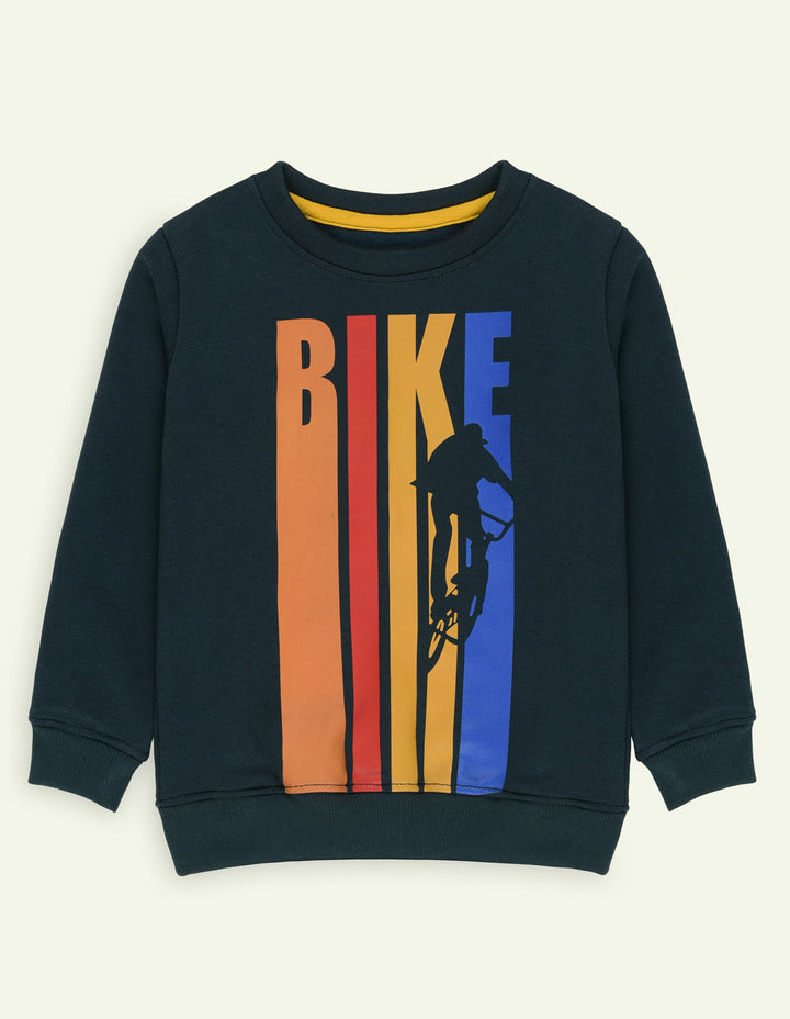 Ixample Kids Pret 1 Piece Printed Bike Sweatshirt - Winter Collection
