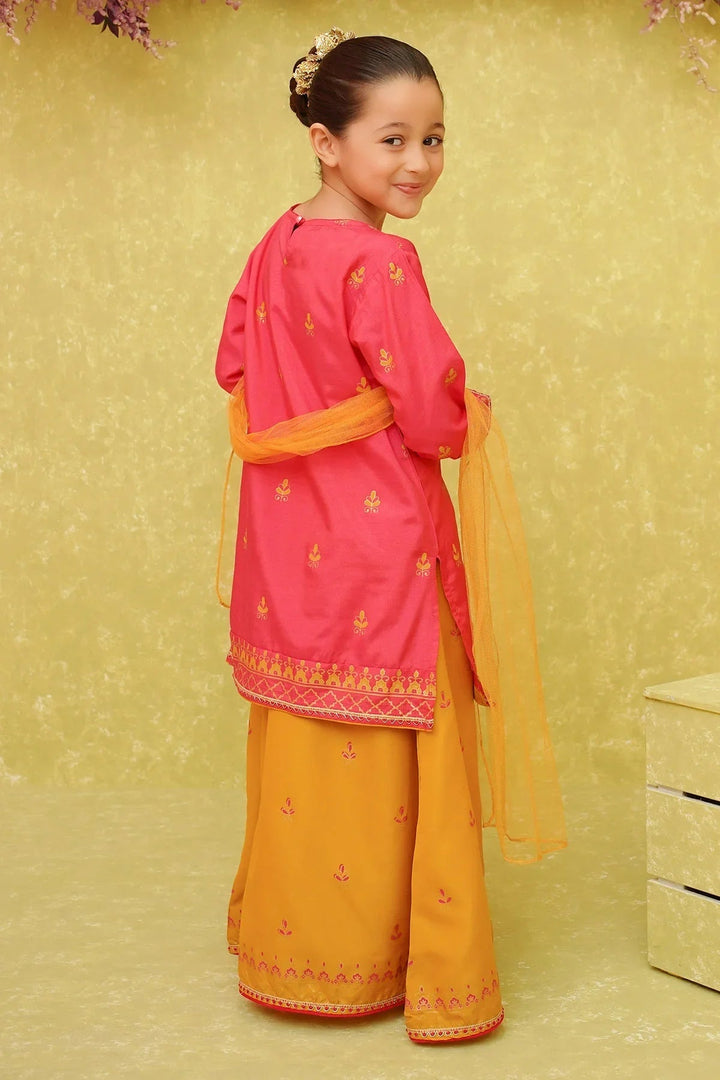 Ochre RTW Printed Girls 3 Piece Cotton Silk INRJ-03 - Winter Collection