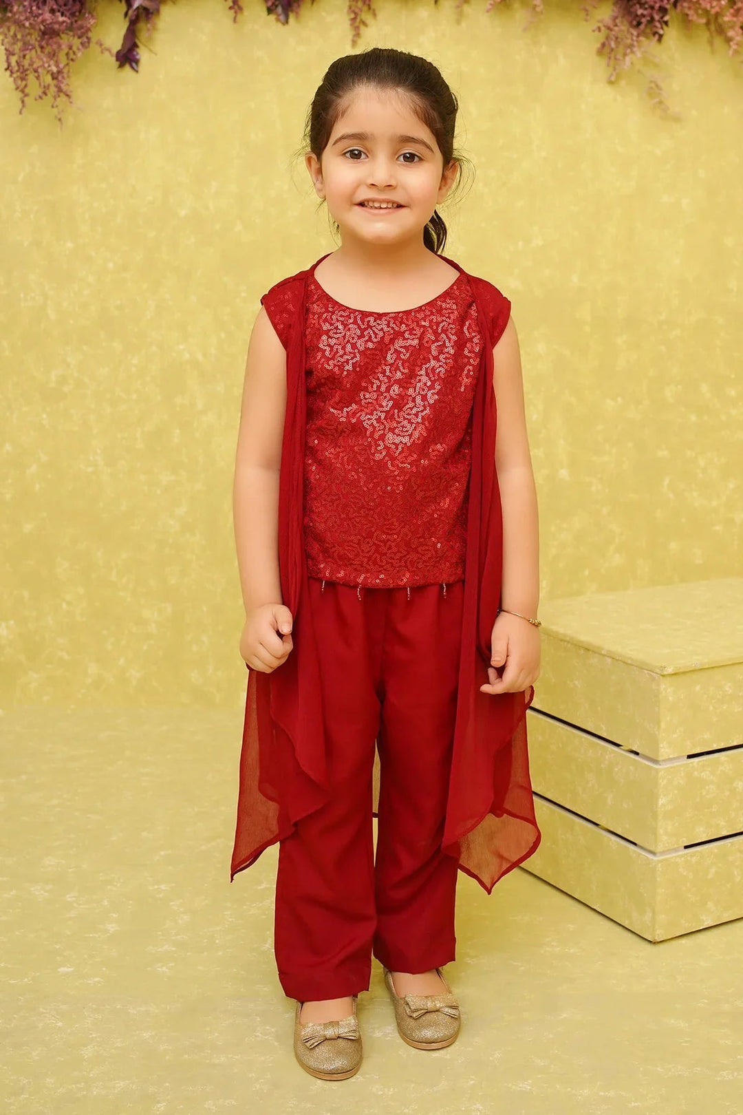 Ochre RTW Embroidered Girls 2 Piece Net Sequence INCF-11 - Summer Collection