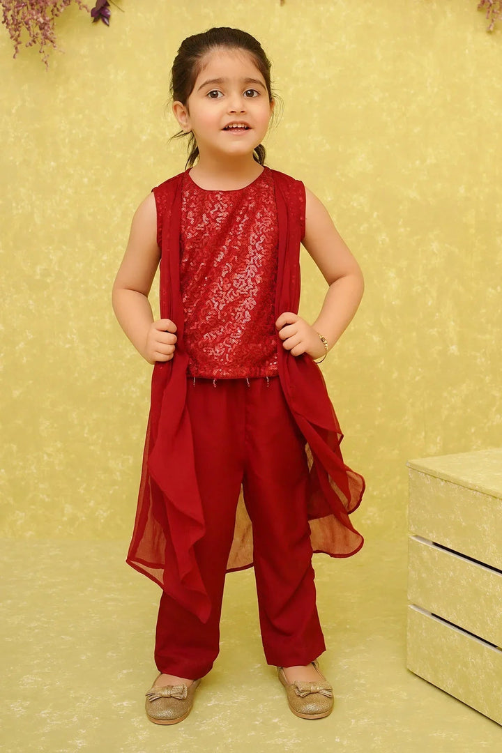 Ochre RTW Embroidered Girls 2 Piece Net Sequence INCF-11 - Summer Collection