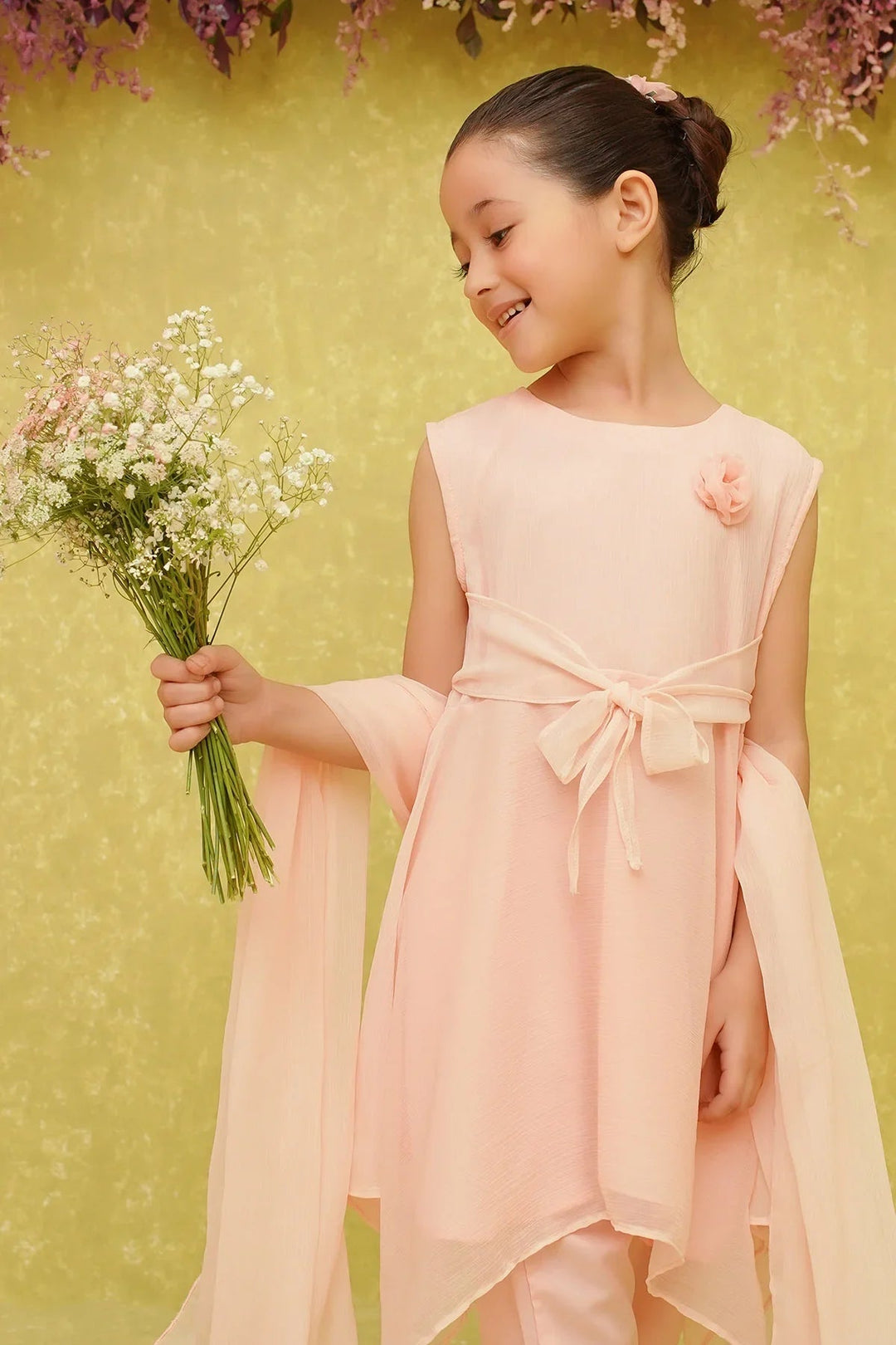 Ochre RTW Embroidered Girls 3 Piece Chiffon  INCF-09 - Summer Collection