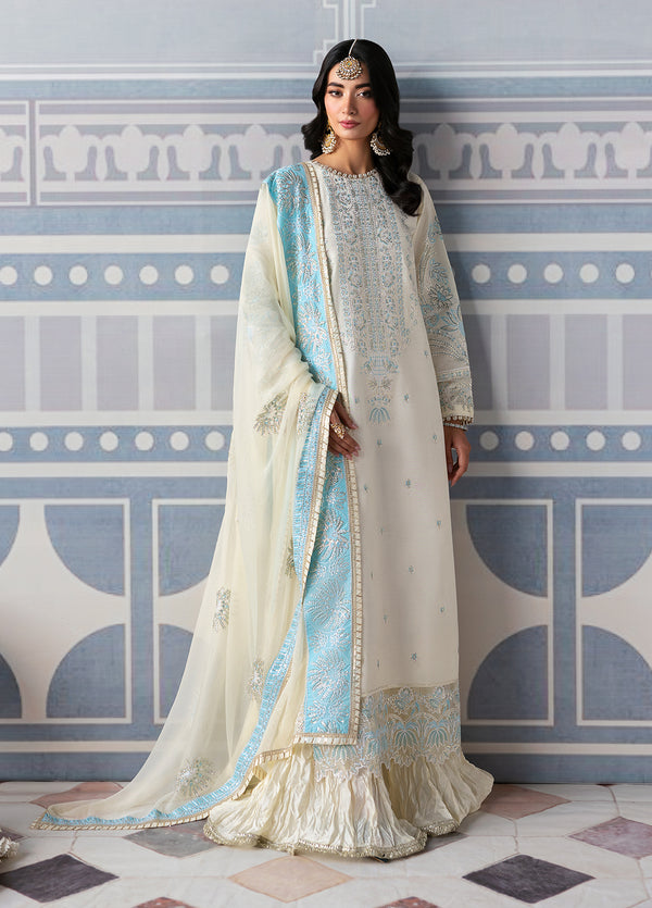 Sahane There She Glows Pret Embroidered Raw Silk 3 Piece Suit TSG-03 Glow - Festive Collection