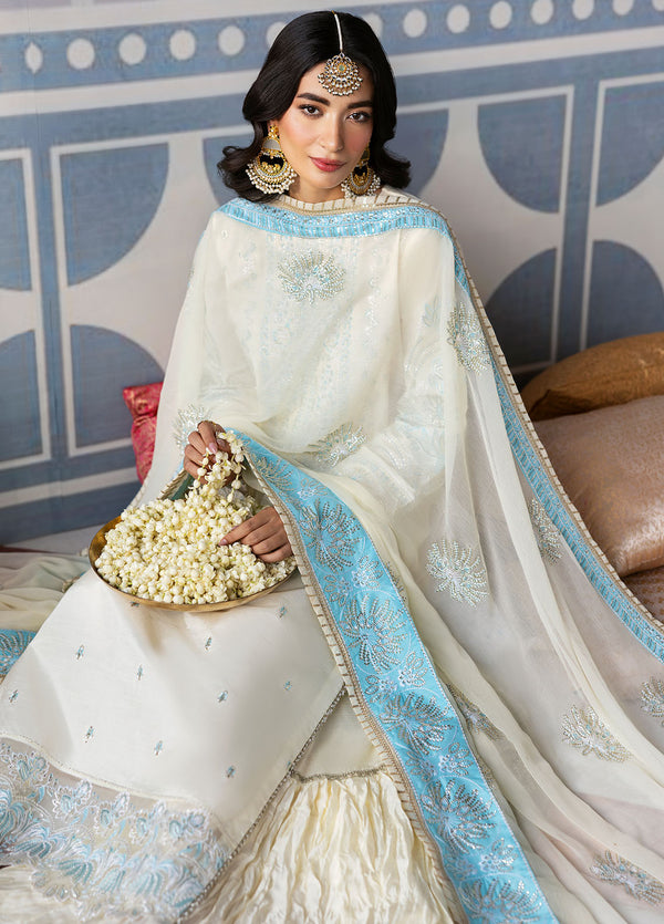 Sahane There She Glows Pret Embroidered Raw Silk 3 Piece Suit TSG-03 Glow - Festive Collection