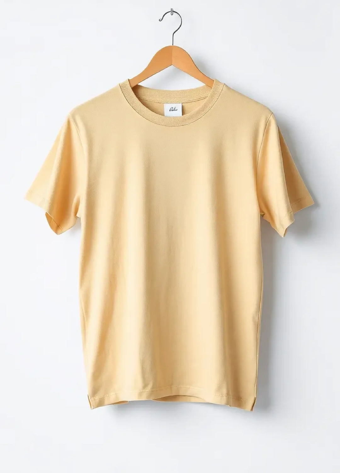 Tee Zania Men's Plain Plain Beige Cotton TZ - 011 - T-shirts Collection