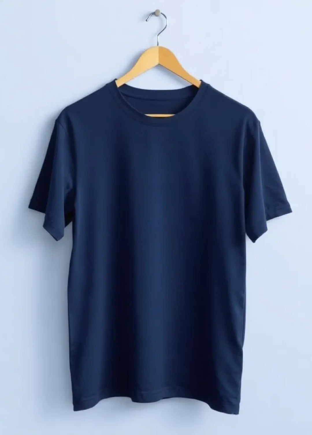 Tee Zania Men's Plain Plain Navy Blue Cotton TZ - 012 - T-shirts Collection