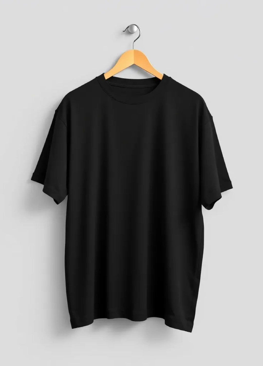 Tee Zania Men's Oversized Plain Oversized Black TZ - 018 - T-shirts Collection